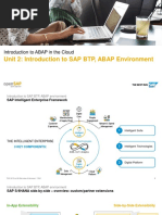 Unit 2: Introduction To SAP BTP, ABAP Environment