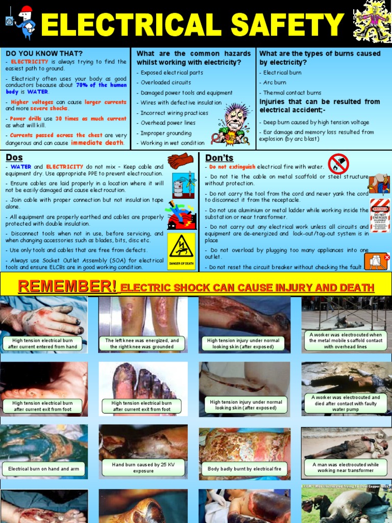 Electrical Safety Poster PDF High Voltage Insulator (Electricity)