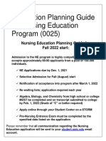 Application Planning Guide For Nursing Education Program (0025)