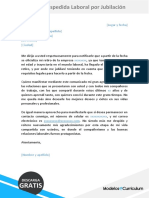 41 Carta de Despedida Laboral Por Jubilacion