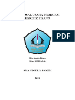 Proposal Usaha Produksi Keripik Pisang