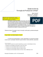 Estado Da Arte Da Formação de Professores (Marli André Et Al - Artigo)