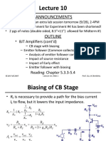 Announcements: - BJT Amplifiers (Cont'd)