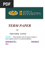 Os Term Paper