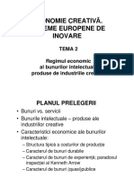 Tema 2 - Regimul Economic Al Bunurilor Intelectuale Produse de Industriile Creative