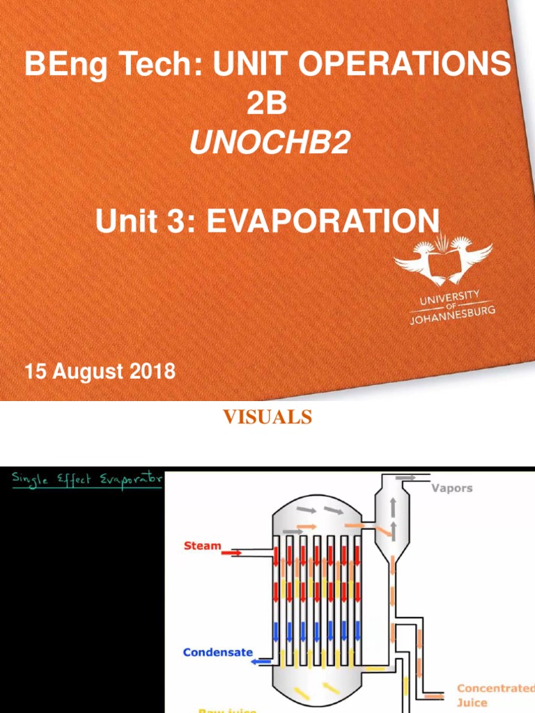 Unit 3. Evaporation PDF Solution Evaporation