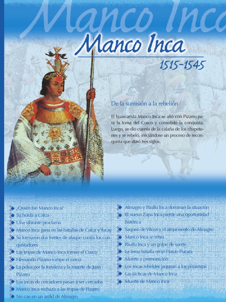 Manco Inca: Rebelión y Resistencia | PDF | Francisco Pizarro | Imperio Inca