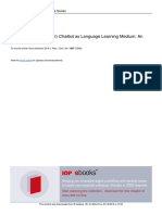 Artificial Intelligence (AI) Chatbot As Language Learning Medium: An Inquiry