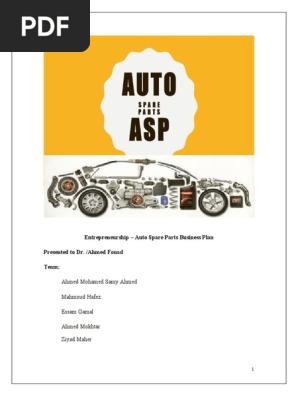 Auto Spare Parts - Buisness plan