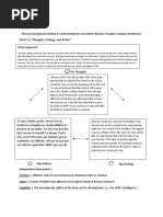 Personal Development Module 2: Understanding The Connections Between Thoughts, Feelings and Behavior