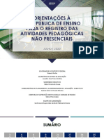 Orientações para registro de atividades não presenciais