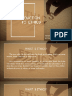 To Ethics: Presented By: Deyie Lago & Rebecca Alora Dauz