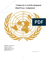 Global Value Chains For Local Development Individual Essay Assignment