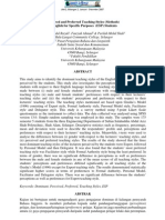 Perceived and Preferred Teaching Styles (Methods)of English for Specific Purposes (ESP) Students