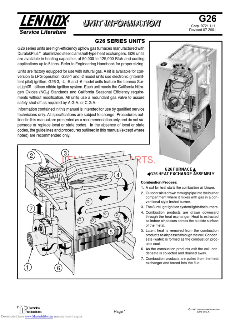 g26q250 Furnance Manual PDF Furnace Pipe (Fluid Conveyance)