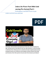 How To Get Orders On Fiverr Fast With Cold Emails (Freelancing Pro Series) Part 3