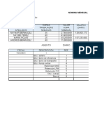 Nomina Con Horas Extras y Bonos Nocturnos