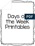 Days of The Week Printables