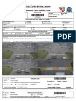 City Traffic Police Lahore: Electronic Traffic Violation Ticket