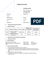 Personal Data Form