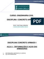 Aula 3 - CA1 -Deformacoes e Acos Para Armadura