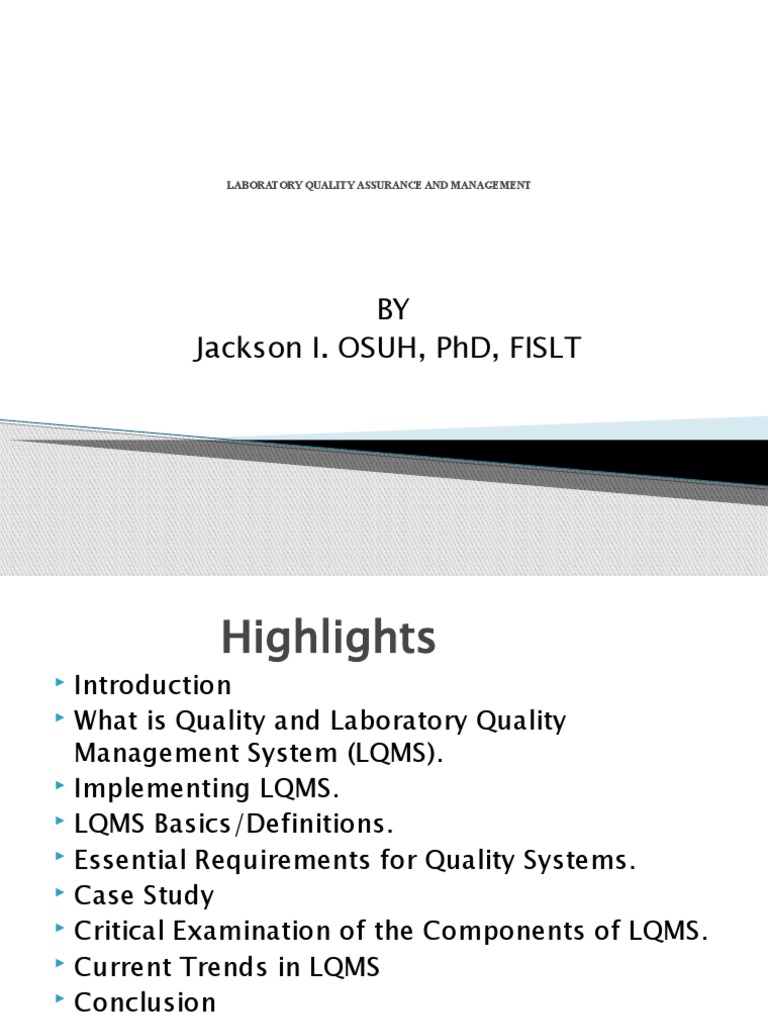 Laboratory Quality Management Essentials | PDF | Quality Assurance ...