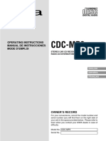 Cdc-Mp3: Operating Instructions Manual de Instrucciones Mode D'Emploi