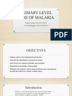 Primary Level Care of Malaria