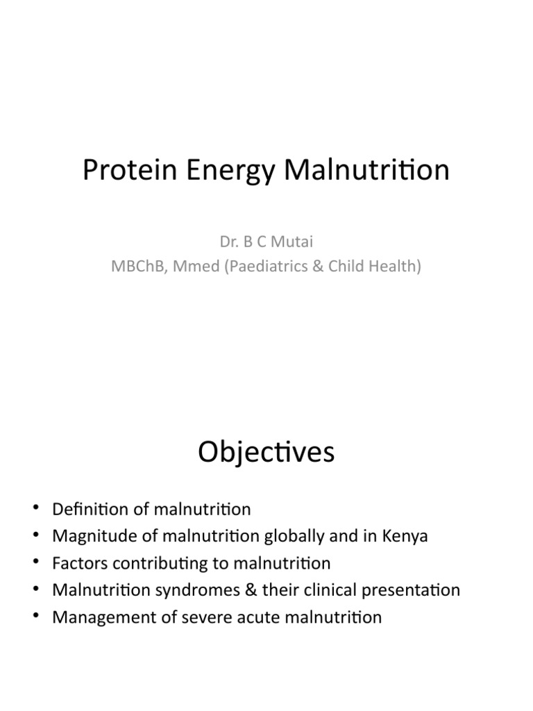Protein Energy Malnutrition PDF Malnutrition Human Nutrition