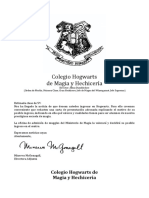 1 Carta Hogwarts para Que Realicen La Solicitud