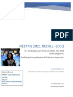 Dr. Nikita's NEETPG 2021 RECALL - All 200Q - Final