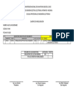 Cuadro de Homologación BERNA