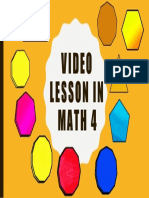 Video Lesson in Math 4