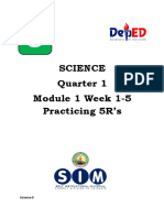 Science Quarter 1 Module 1 Week 1-5 Practicing 5R's
