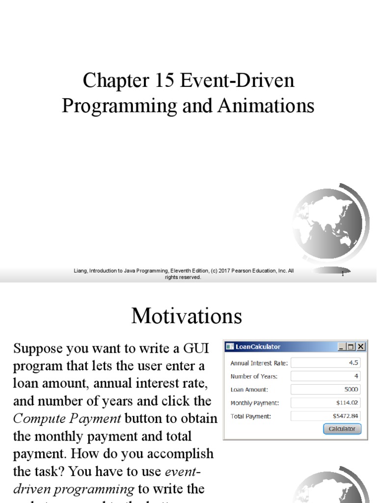 Chapter 15 Event-Driven Programming and Animations | PDF | Class ...