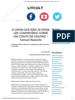 (Rezende, 2016) A Onda Que Não Se Deixa Ler - Comentário Sobre Um Conto de Calvino