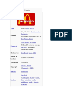 About McDonald's | PDF | Mc Donald's | Fast Food Restaurants