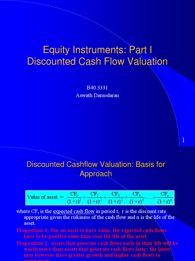 Damodaran's DCF Valuation Guide | PDF | Discounted Cash Flow ...