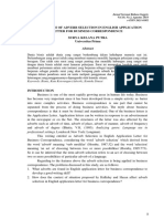 The Analysis of Adverb Selection in English Application Letter For Business Correspondence Surya Kelana Putra Universitas Prima