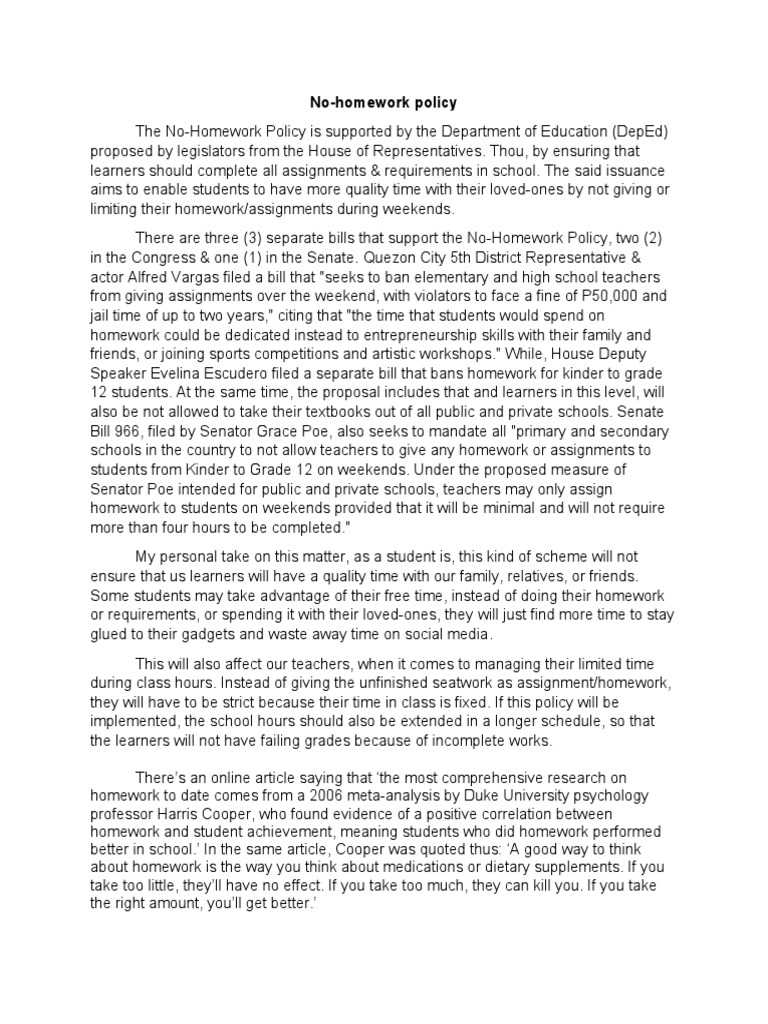 balancing-perspectives-an-analysis-of-the-proposed-no-homework-policy