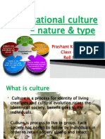 Organizational Culture - Nature & Type: Prashant Kumar Gautam Class - 2 Sem Roll No.-29