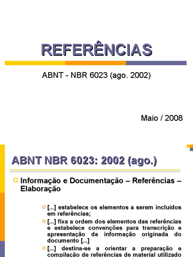 Fazer Refer ncias ABNT NBR 6023 Ago 2002 PDF