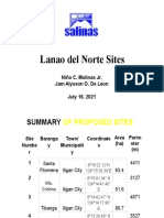 Lanao Del Norte Sites: Niño C. Molinas Jr. Jam Alysson O. de Leon July 16, 2021