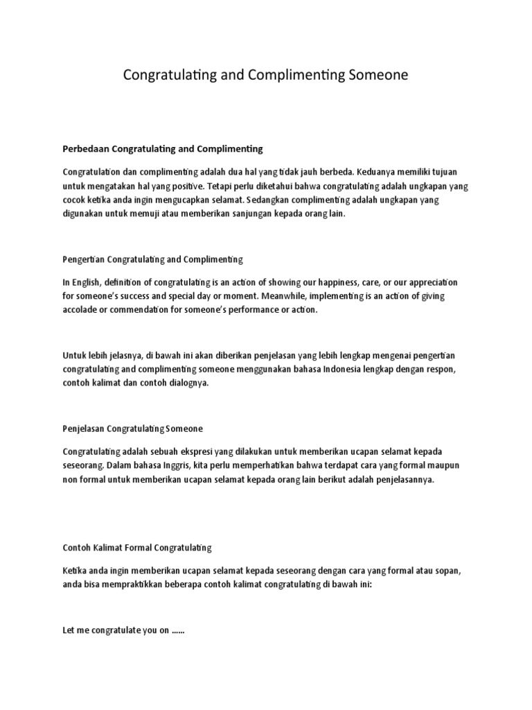 Congratulating and Complimenting Understanding the Difference PDF