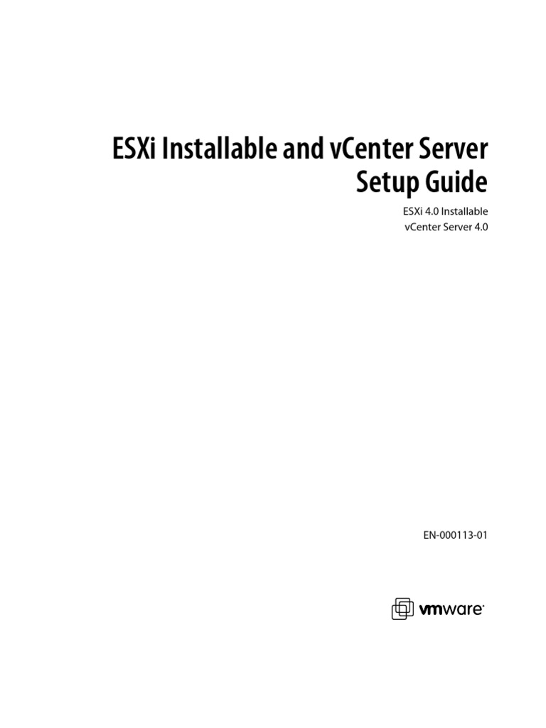 Esxi Installable and Vcenter Server Setup Guide | PDF