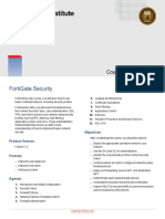 Fortigate Security: Course Description