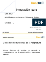 Unidad I C - Plan de Integración para Un SIG