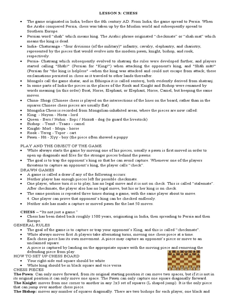 Chess Pdf Chess Board Games