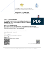 Disability Certificate