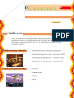 Definicion, Clasificacion e Historia de Los Restaurantes